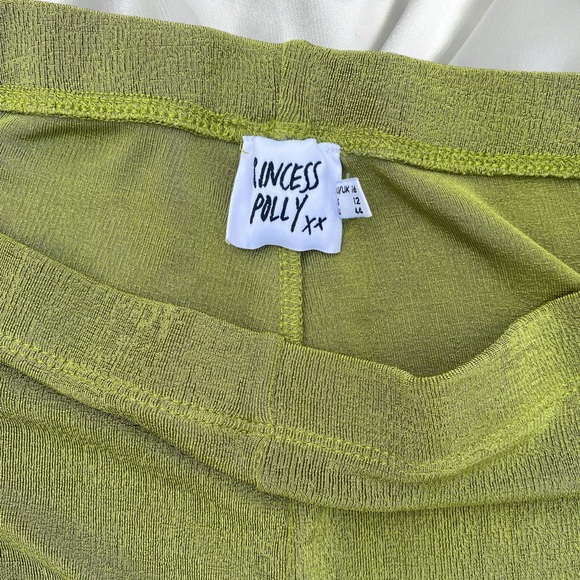 Princess Polly green slinky pants - Picture 4 of 6